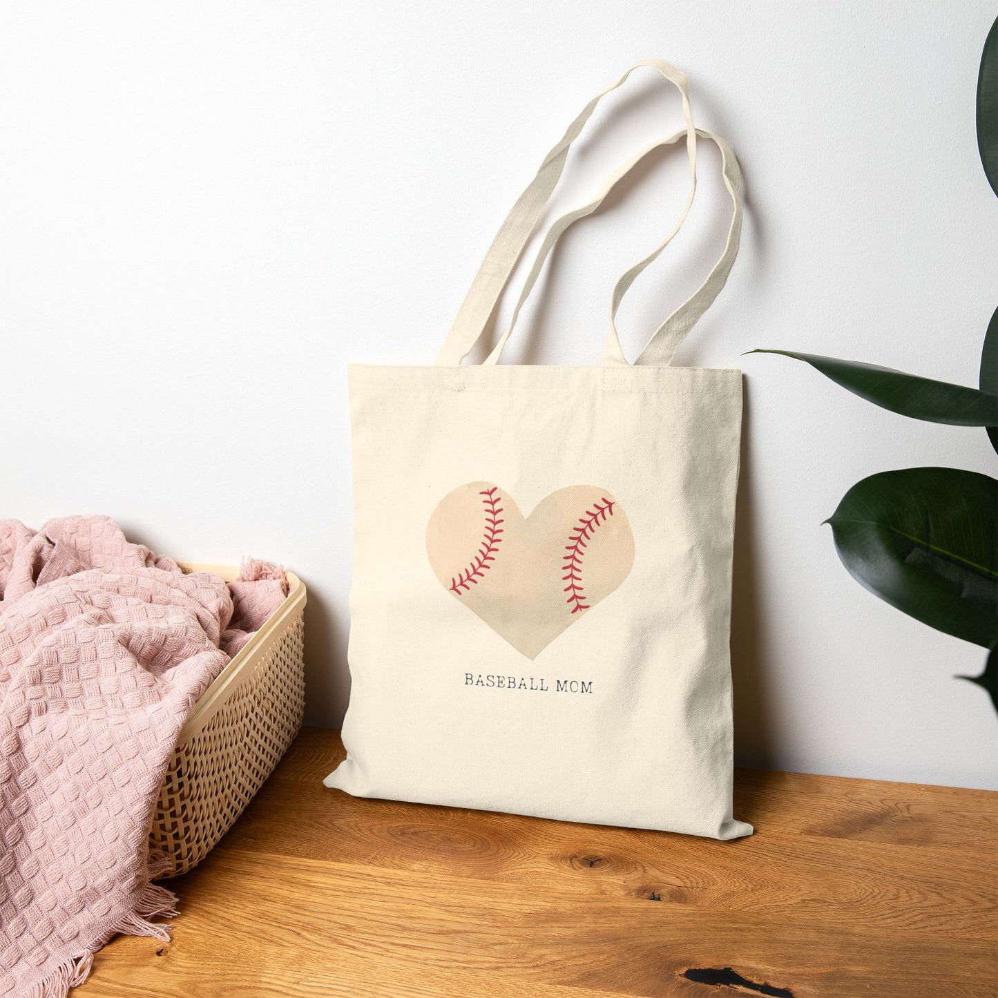 Baseball Mom Canvas Tote
