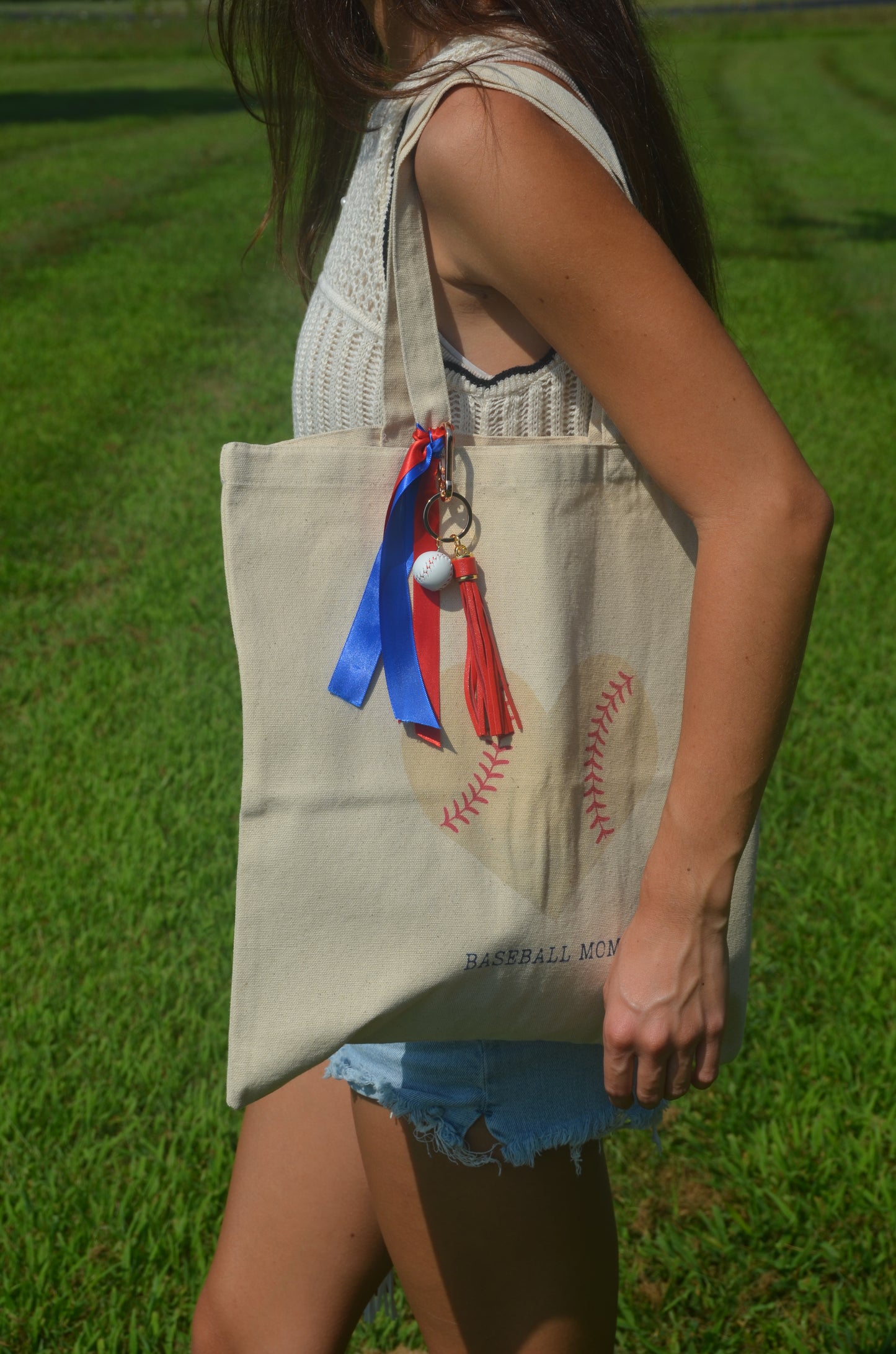 Baseball Mom Canvas Tote