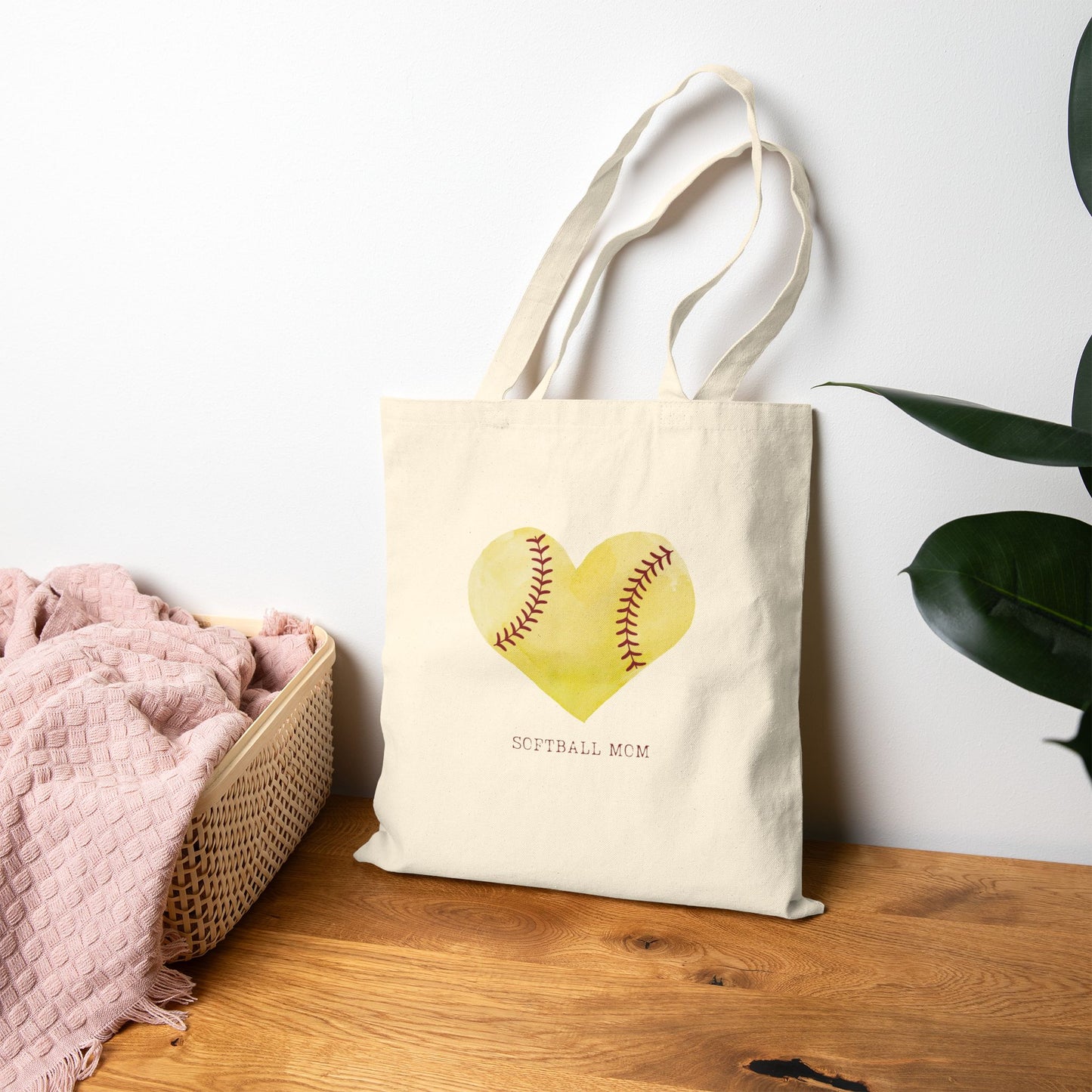 Softball Mom Canvas Tote