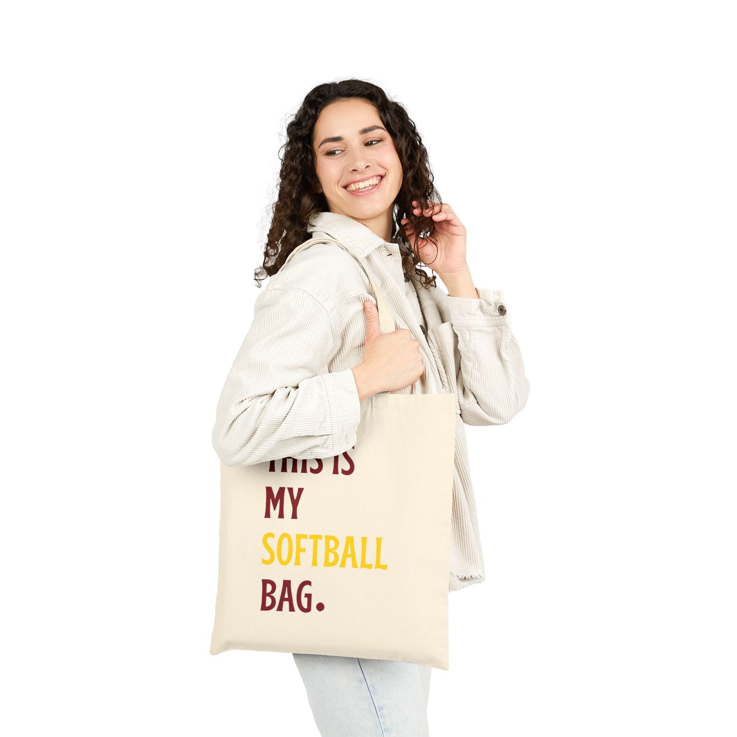This is My Softball Bag Canvas Tote