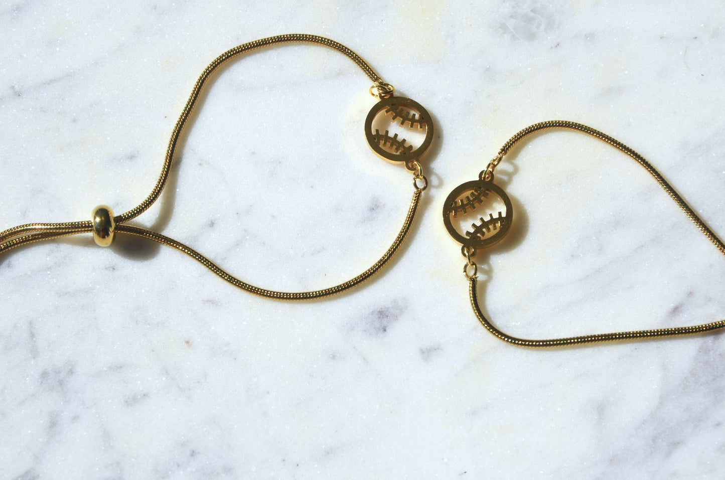 Pull-Tie Baseball Bracelet