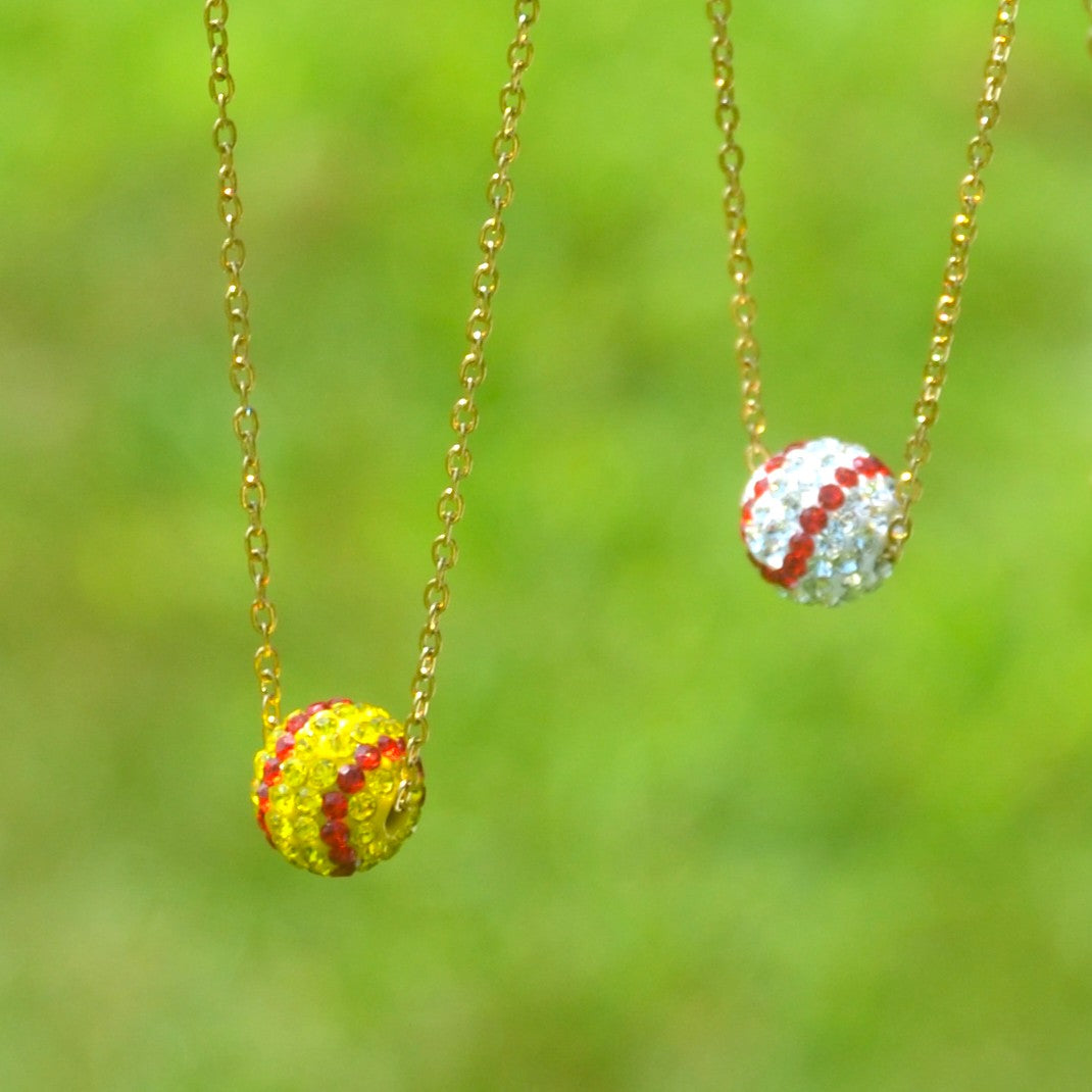 Sparkly Sports Ball Necklace
