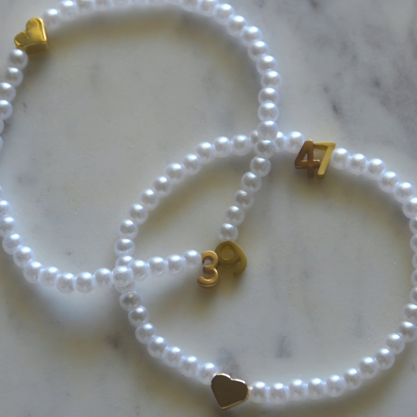 Pearl Sport Number Bracelet