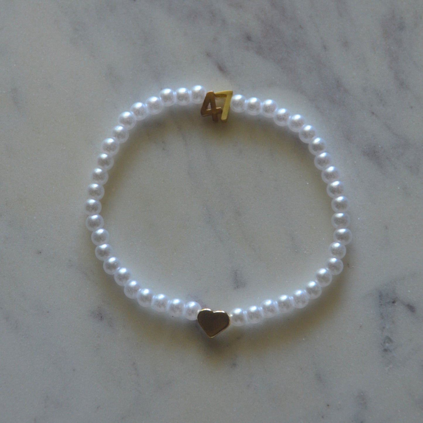 Pearl Sport Number Bracelet