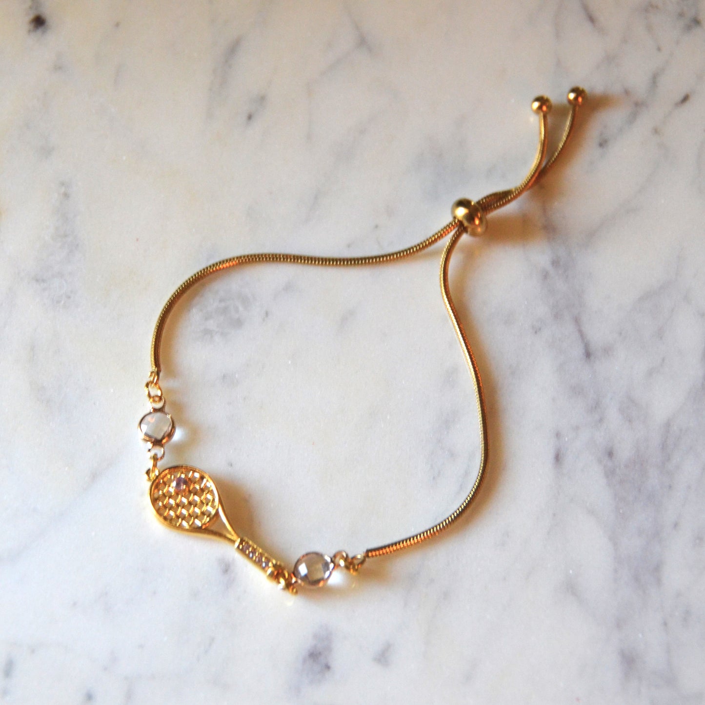 Pull-Tie Tennis Racket Bracelet